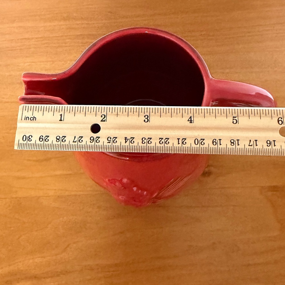 Teleflora Red Cardinal Ceramic Pitcher/Vase with Bird Design - Picture 12 of 12